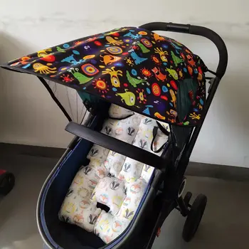 Солнцезащитный козырек для детской коляски улучшенной версии, безопасная универсальная детская москитная сетка с полным покрытием, навес для коляски, ткань для защиты от солнца, аксессуары
