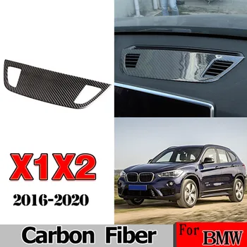 Для BMW X1 X2 F47 F48 2016-2020 3D наклейка из настоящего углеродного волокна Центральная консоль управления приборная панель крышка динамика отделка автомобильные аксессуары