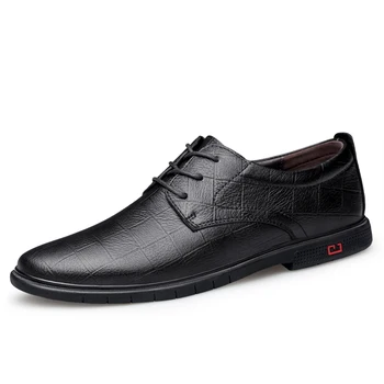 Обувь из натуральной кожи, Мужские модельные туфли, Деловая офисная обувь, черная официальная обувь для мужчин, кожаные zapatos de hombre