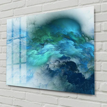 60x40 см, красочные облака и минималистичное бескаркас-ное искусство из закаленного стекла, спальня, гостиная, спинка дивана, Украшение стен, картина
