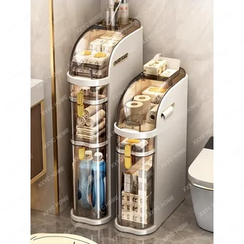 Стеллаж для хранения в ванной Сэндвич-шкаф Стеллаж для хранения в ванной Щелевой шкаф для туалета
