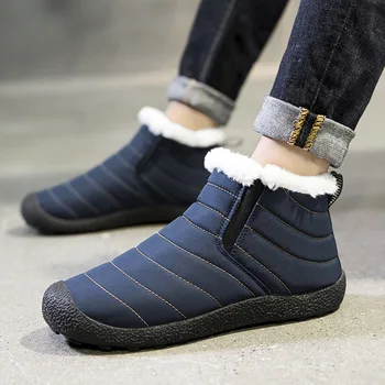 2021 Новые мужские ботинки Водонепроницаемые мужские ботинки мужские зимние модные мужские ботильоны для мужчин Зимние повседневные