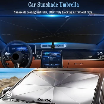 Солнцезащитный козырек на лобовом стекле автомобиля, Солнцезащитный козырек на переднем стекле, Солнцезащитный зонтик для Mitsubishi ASX, автомобильные аксессуары для солнцезащитных козырьков