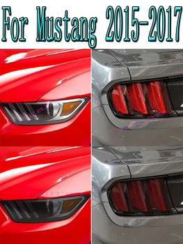 Для Ford Mustang 2015-Настоящее Время Shelby GT500 Оттенок Автомобильных Фар Черная Защитная Пленка Задний Фонарь Прозрачная Наклейка Из ТПУ Аксессуары