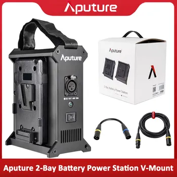 Aputure 2-Отсечная Аккумуляторная Электростанция V-Образного Монтажа С Двумя Батареями Внешний Блок Питания для Видеосъемки Amaran 300C Nova P300C