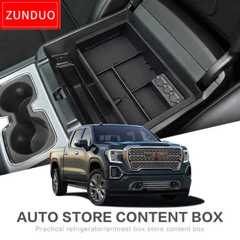 Центральный подлокотник автомобиля ZUNDUO для Silverado Sierra Yukon 2015 - 2018, Аксессуары для интерьера, Ящик для консоли для хранения