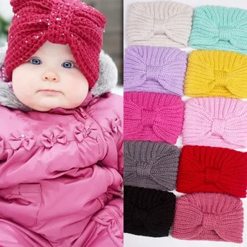 Осенне-зимняя новая детская вязаная шапка ярких цветов, детская теплая дышащая вязаная шапка для девочек
