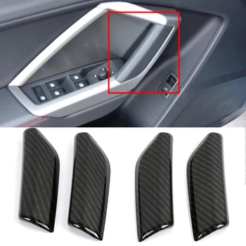 Для Audi Q3 2019 2020 ABS Матовое Углеродное Волокно LHD Автомобильные Аксессуары Внутренняя Дверь Подлокотник Декоративная Планка Накладки