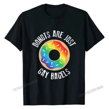 Забавная Рубашка С Пончиками, Just Gay Bagels LGBTQ Pride Month Подарочные футболки, Топы, Тройники, Новые Хлопковые Повседневные Персонализированные Мужские