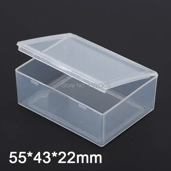 10шт Маленькая прямоугольная прозрачная пластиковая коробка 40 мл многоразового использования