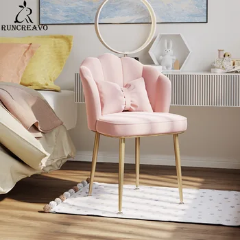 Скандинавский стул со спинкой, стол для спальни, домашний светильник, роскошный табурет для ногтей, туалетный столик для макияжа, обеденный стул, акцентные стулья для гостиной