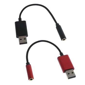 Компьютерный кабель 2 в 1 от USB до 3,5 мм, адаптер для наушников USB к AUX, кабель-конвертер для ПК и многое другое
