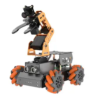 Робот-манипулятор MasterPi Hiwonder AI Vision с колесами Mecanum на базе автомобиля-робота с открытым исходным кодом Raspberry Pi