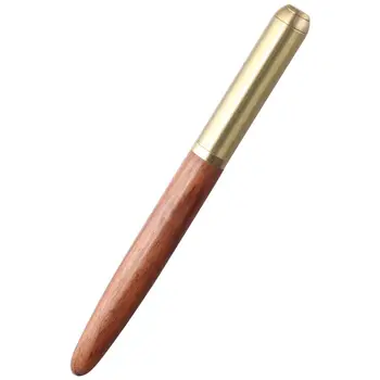 Чернильная ручка из сандалового дерева, высококачественная латунная красная подарочная ручка, авторучка офисная