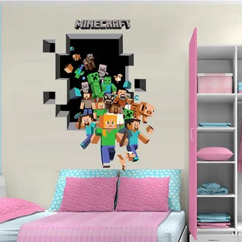 3d игровая наклейка на стену в детской комнате самоклеящаяся мультяшная наклейка на стену с поддельным окном детская спальня настенная роспись плакат