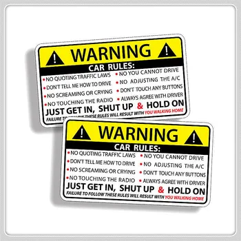 10x6cm Правила Предупреждения О Безопасности Автомобиля Наклейка ПВХ Авто Наклейка для Nissan Juke tiida Qashqai Mazda 2 3 5 6 Mitsubishi Lancer ASX