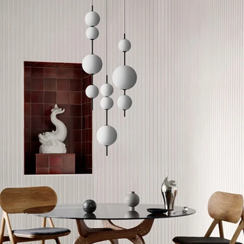 Скандинавская креативная роскошная светодиодная люстра со стеклянным шаром, Современная минималистичная кофейня, барная стойка, освещение для украшения дома в спальне