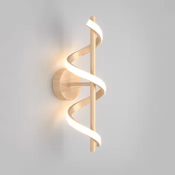 Скандинавский минималистичный деревянный светодиодный настенный светильник для домашнего декора, настенное бра для гостиной, Прикроватные люстры, подсветка