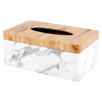 Прямоугольная Мраморная коробка для салфеток с зерном для лица из искусственной кожи, держатель для салфеток, Диспенсер для бумажных полотенец, контейнер для домашнего офисного декора