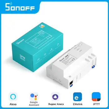 SONOFF SPM/SPM-4Relay Измеритель мощности, 20A / Gang, Защита От перегрузки Монитор энергопотребления Работа С Alexa Google Home