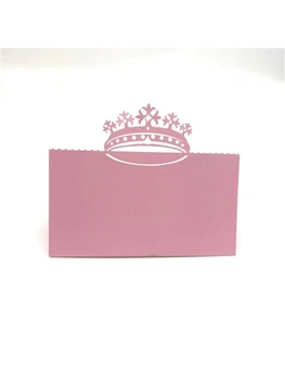 Карточки для размещения короны королевы / карточки для палатки с едой, вырезанные лазером / карточки для сидения на свадьбе / именные карточки стола / Палатка с едой в короне /Стол для свадебного торжества N