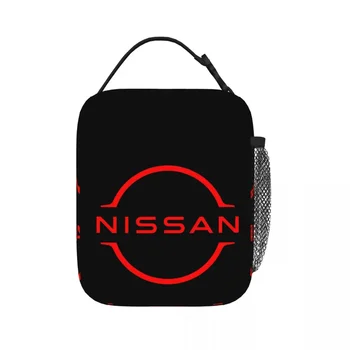 Красные изолированные сумки для ланча Nissan, водонепроницаемые сумки для пикника, термоохладитель, ланч-бокс, сумка для ланча для женщин, работы, детей, школы