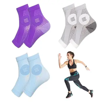 Компрессионные носки при невропатии, 3 пары компрессионных носков без пальцев для женщин, Дышащие облегчающие носки для бега, Успокаивающие спортивные носки