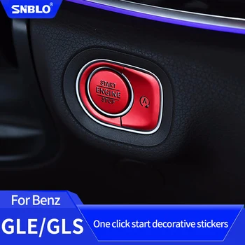 Защитная наклейка на кнопку запуска автомобиля одним нажатием для Mercedes Benz GLE 350 GLS 450 2020-2023, декоративные аксессуары для зажигания