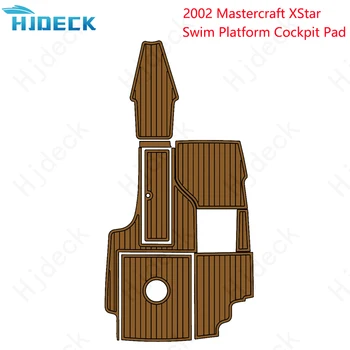 2002 Коврик для плавательной платформы Mastercraft XStar для лодки из вспененного EVA Тикового дерева Коричневый