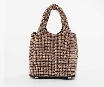 2023 новая сумка женская сумка через плечо AW версия бриллиантовая сумка овощная корзина сумка со стразами легкая роскошная сумка-ведро премиум-класса