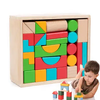 Деревянные строительные блоки, игрушки, кубики, игра-головоломка, развивающие игрушки для малышей, мальчиков, подростков, взрослых для домашних путешествий