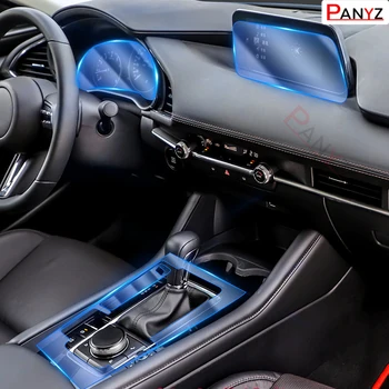 Для Mazda 3 Axela 2014-2022 Центральная консоль салона автомобиля Прозрачная защитная пленка из ТПУ для ремонта от царапин Аксессуары для пленки