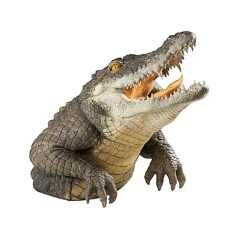 Голова крокодила Внутренний двор пруд Плавающие украшения в виде животных Имитация паркового бассейна украшения для наружного декора садоводство